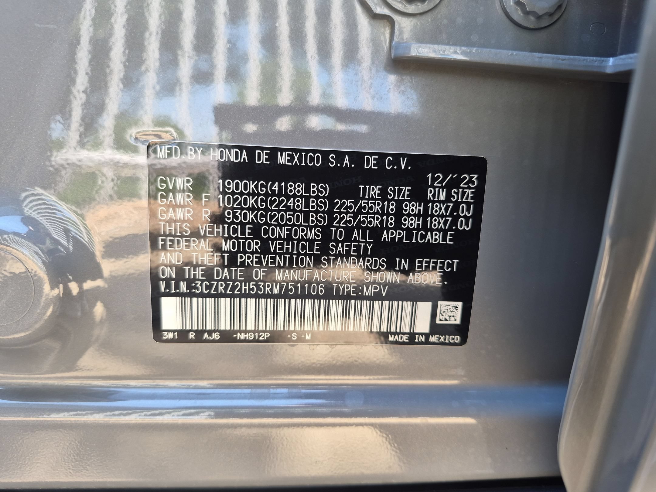 Certified 2024 Honda HR-V Sport image 33