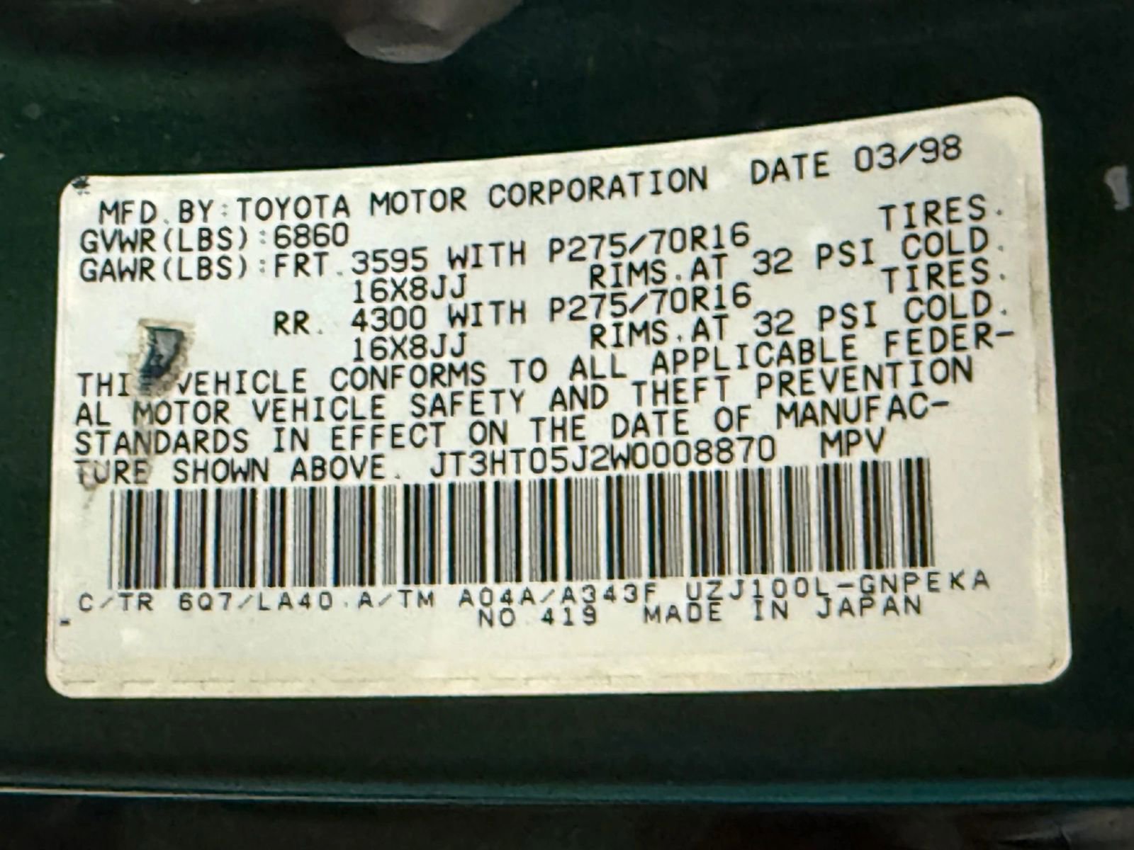 Used 1998 Toyota Land Cruiser image 37