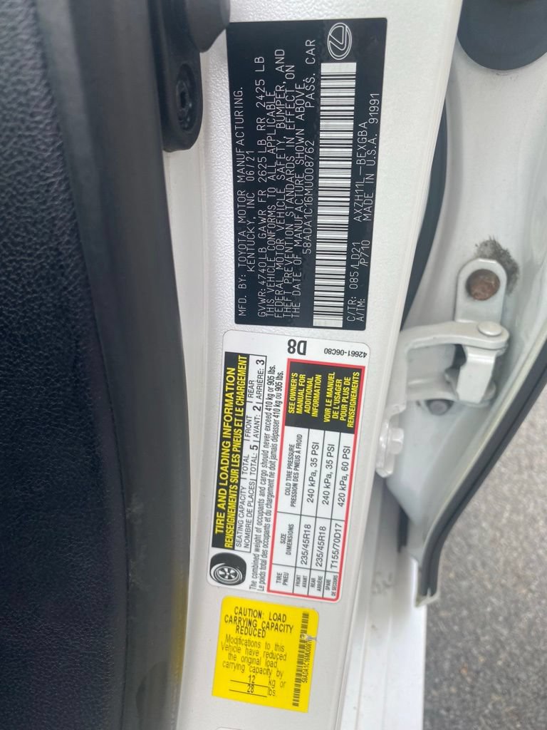 Used 2021 Lexus ES 300h w/ Premium Package FWD image 37