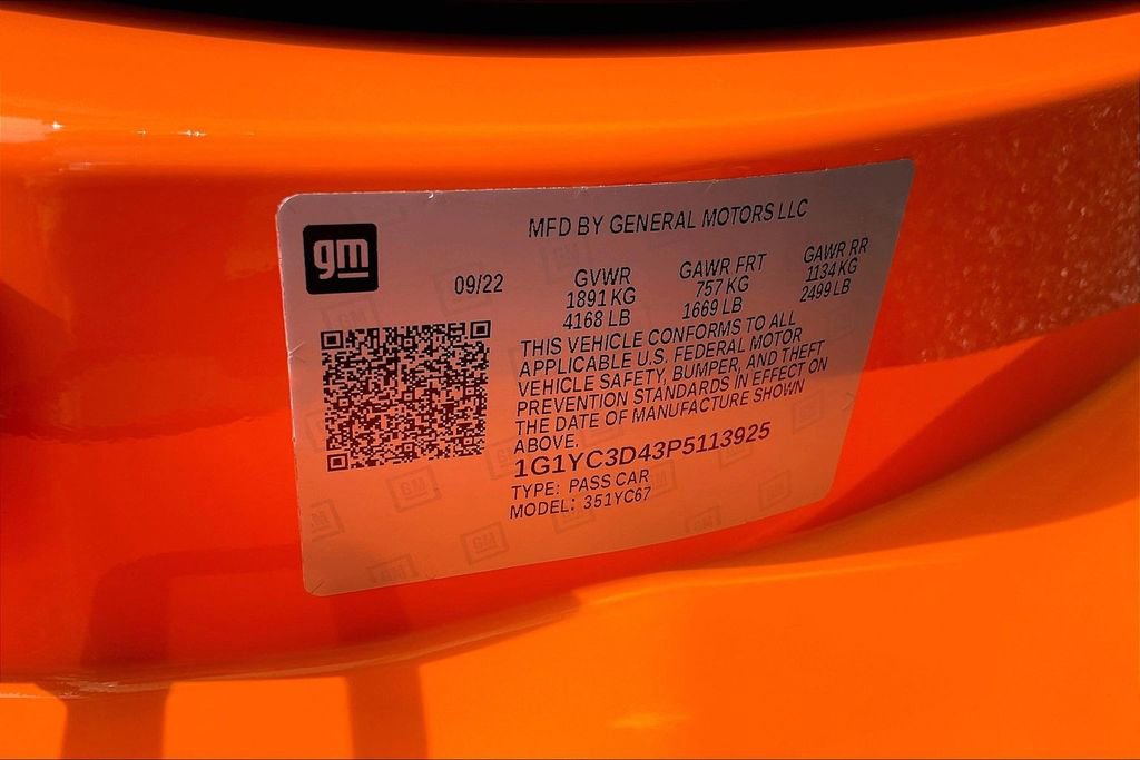 Used 2023 Chevrolet Corvette Stingray Premium Conv w/ Z51 Performance Package RWD image 27