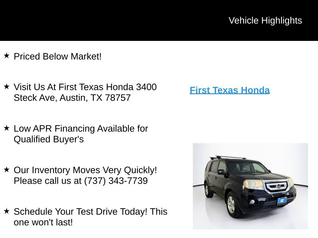 Used 2011 Honda Pilot EX-L image 9