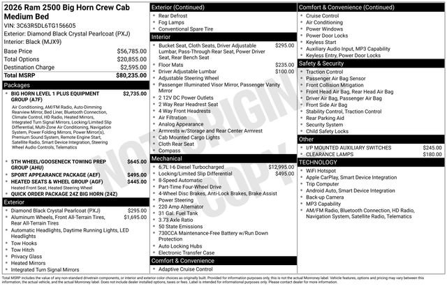 New 2026 RAM 2500 Big Horn image 5
