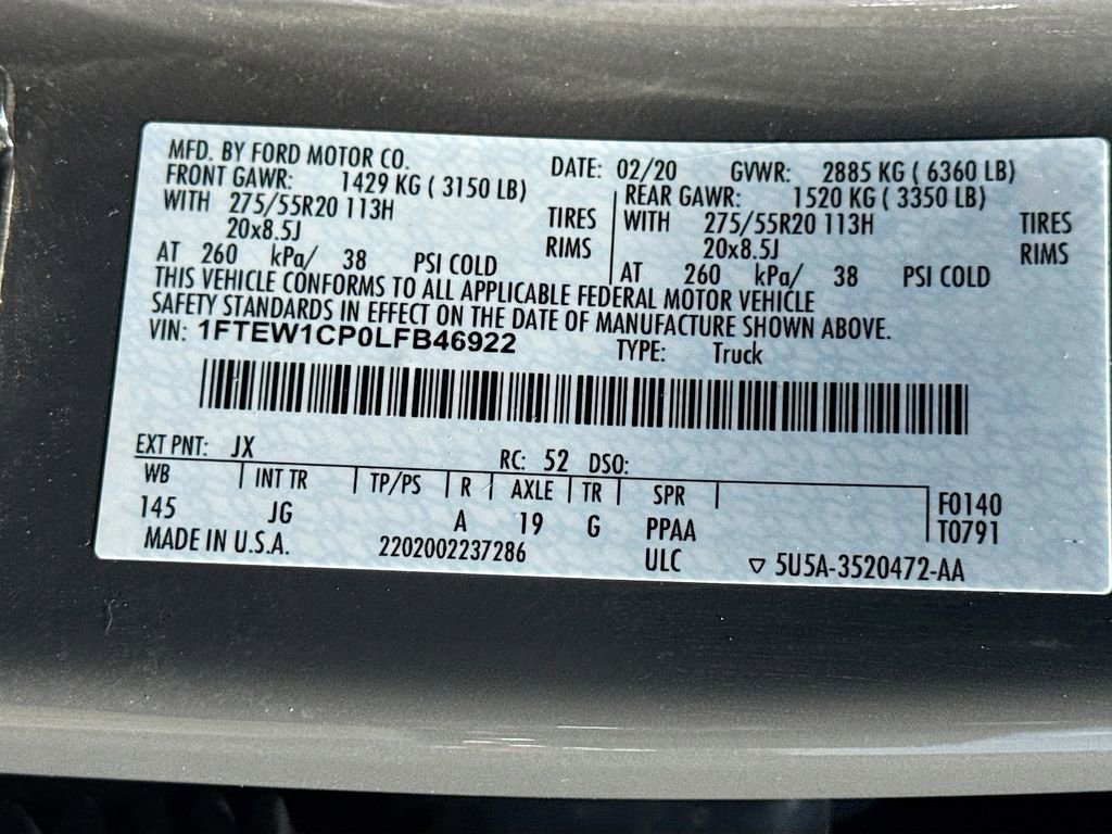 Used 2020 Ford F150 XL w/ Equipment Group 101A Mid RWD image 39