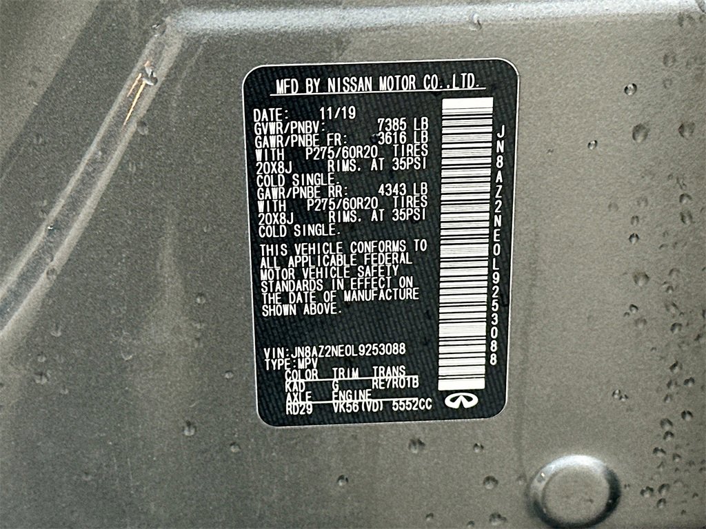 Used 2020 INFINITI QX80 Luxe w/ Proassist Package image 27