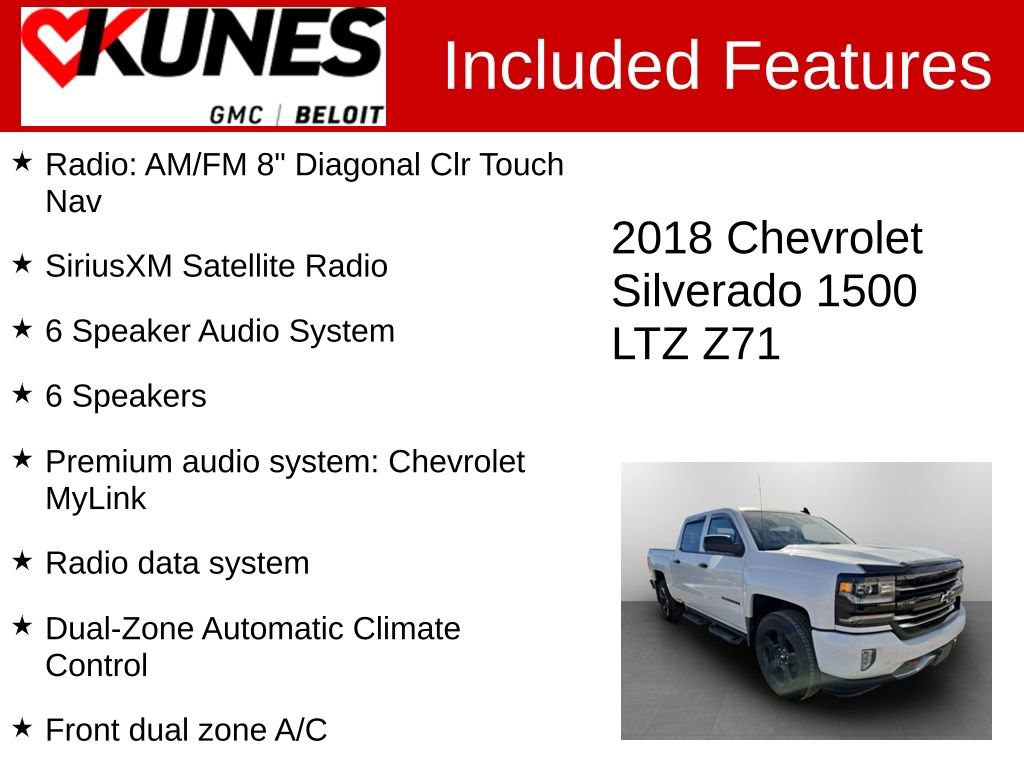 Used 2018 Chevrolet Silverado 1500 LTZ Z71 w/ Redline Edition image 3