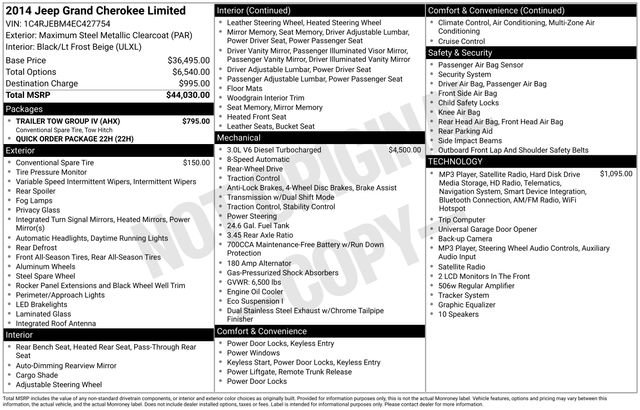 Used 2014 Jeep Grand Cherokee Limited w/ Trailer Tow Group IV RWD image 6