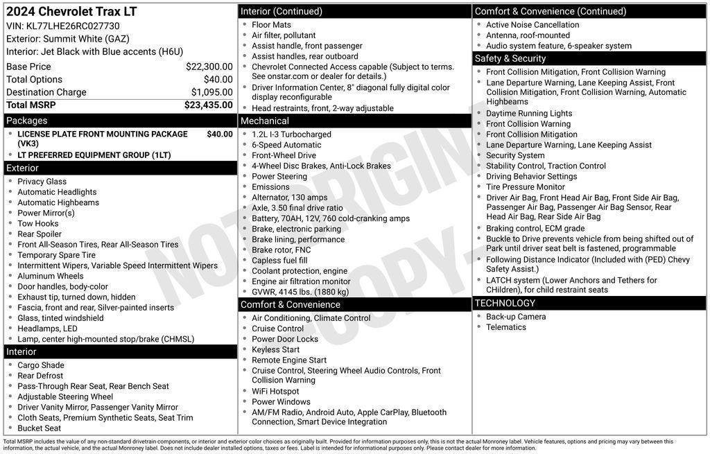 Certified 2024 Chevrolet Trax LT FWD image 41