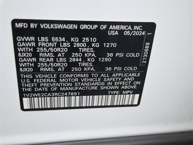 Certified 2024 Volkswagen Atlas Cross Sport SE image 20