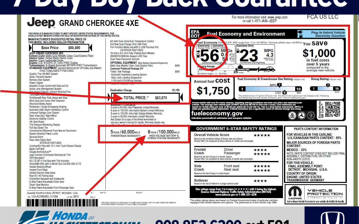Used 2024 Jeep Grand Cherokee Limited 4xe w/ Trailer Tow Package AWD/4WD image 1