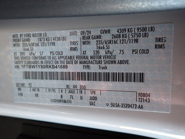 New 2024 Ford Transit 350 Low Roof w/ Load Area Protection Package image 17