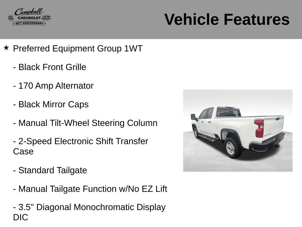 Used 2023 Chevrolet Silverado 2500 W/T w/ WT Fleet Convenience Package AWD/4WD image 10