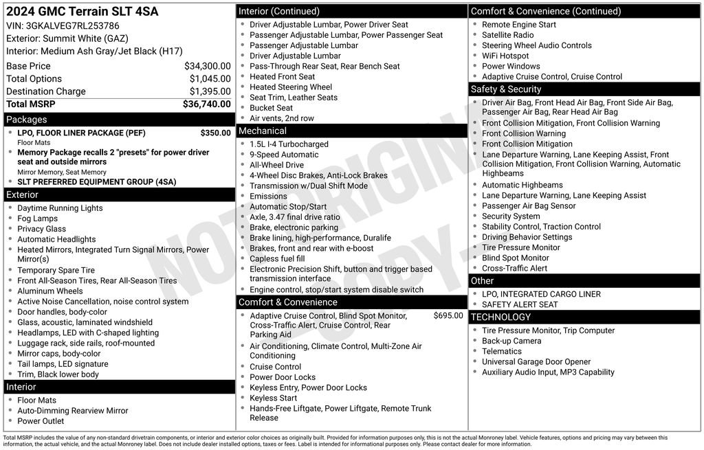 Used 2024 GMC Terrain SLT w/ LPO, Floor Liner Package image 51