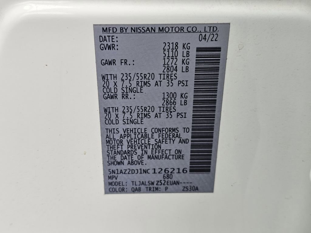 Used 2022 Nissan Murano Platinum w/ Cargo Package image 15