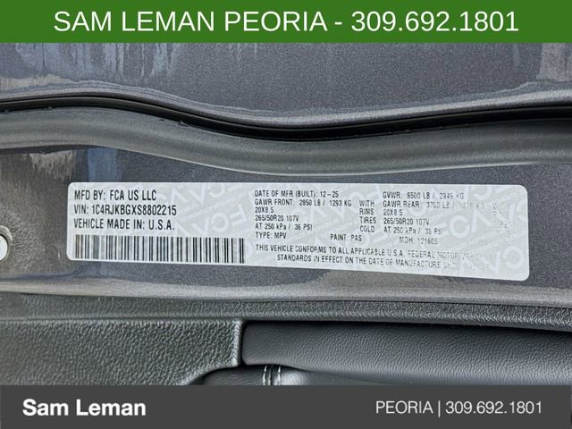 New 2025 Jeep Grand Cherokee L Limited w/ Black Appearance Package image 32