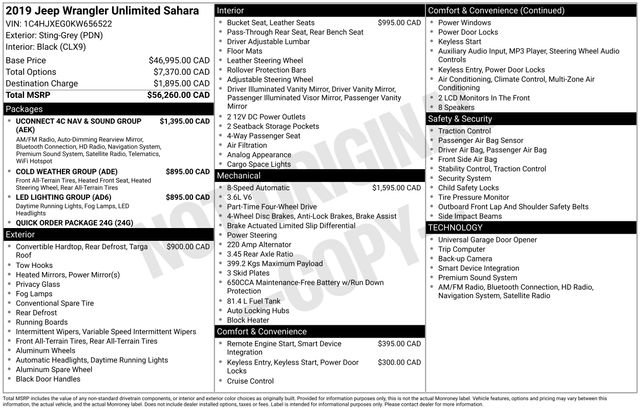 Used 2019 Jeep Wrangler Unlimited Sahara w/ Uconnect 4C Nav & Sound Group image 37