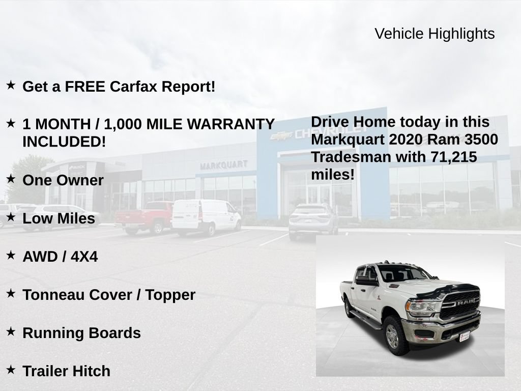 Used 2020 RAM 3500 Tradesman w/ Chrome Appearance Group AWD/4WD image 9