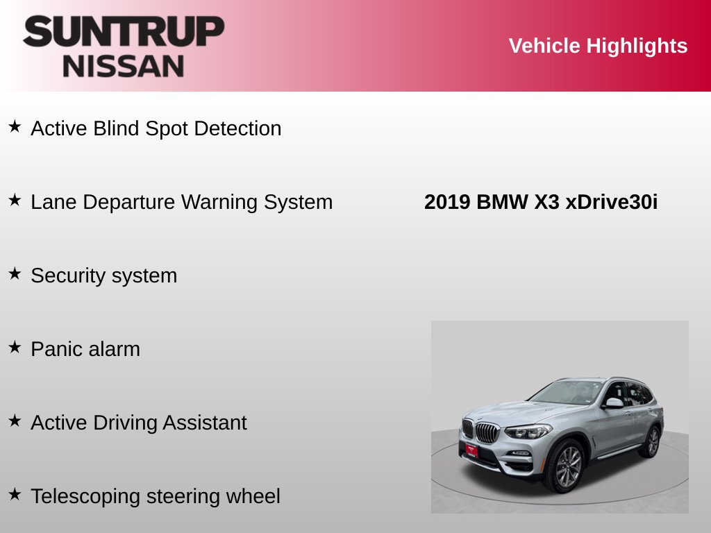 Used 2019 BMW X3 xDrive30i w/ Driving Assistance Package AWD/4WD image 16