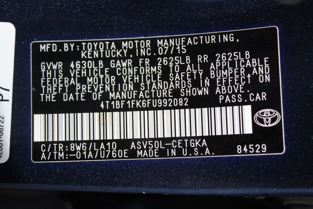 Used 2015 Toyota Camry XLE w/ Moonroof Package FWD image 66