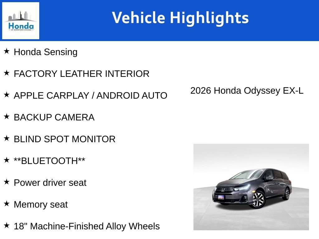 New 2026 Honda Odyssey EX-L image 6