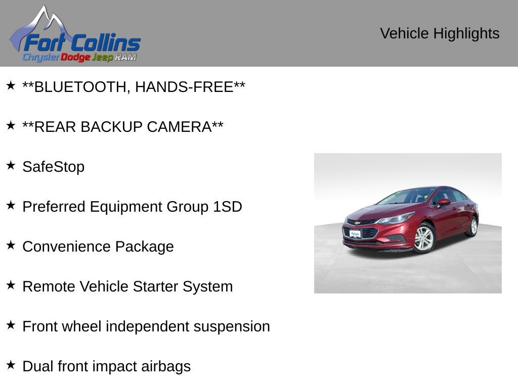 Used 2016 Chevrolet Cruze LT w/ Convenience Package image 4