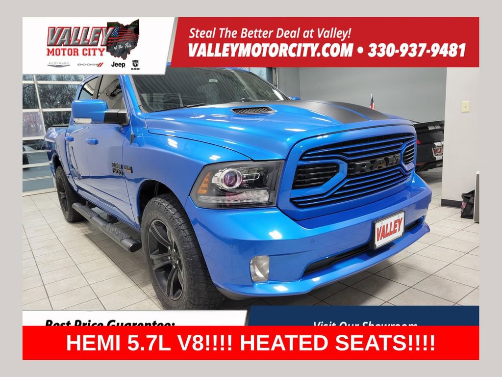 Used 2018 RAM 1500 Sport w/ Hydro Blue Sport Package image 1