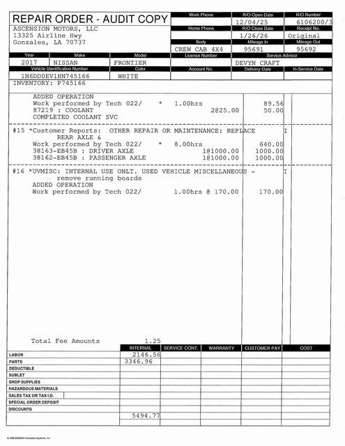Used 2017 Nissan Frontier PRO-4X w/ Pro-4x Luxury Package image 16
