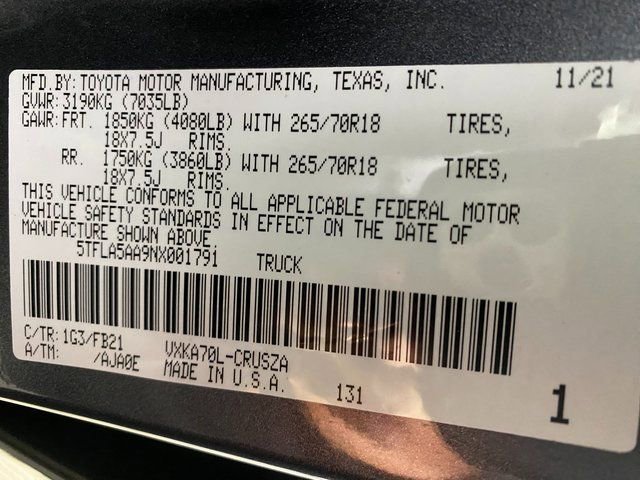 Used 2022 Toyota Tundra SR5 w/ SR5 Convenience Package image 24