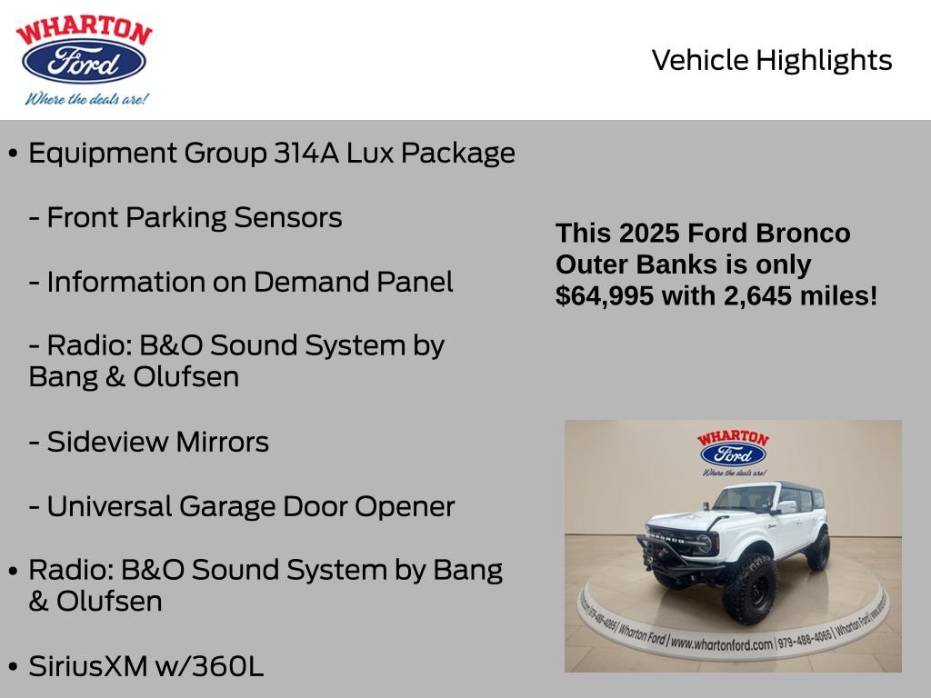 Used 2025 Ford Bronco Outer Banks AWD/4WD image 11