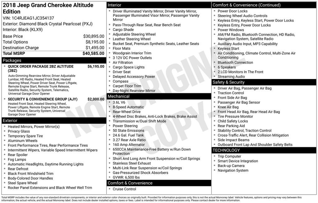 Used 2018 Jeep Grand Cherokee Altitude image 15
