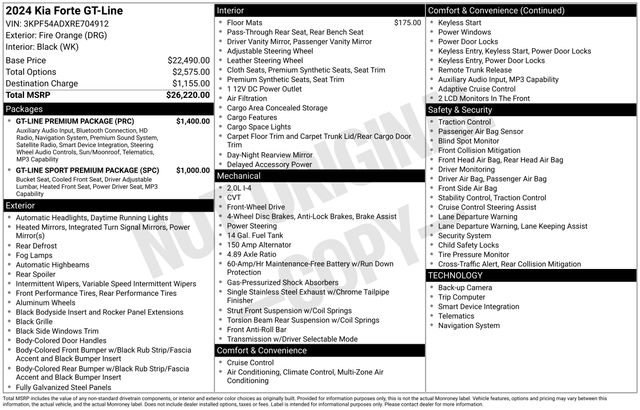 Used 2024 Kia Forte GT-Line w/ GT-Line Premium Package image 5