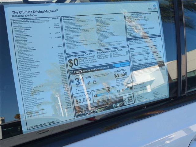 New 2026 BMW 330i Sedan w/ M Sport Package RWD image 18