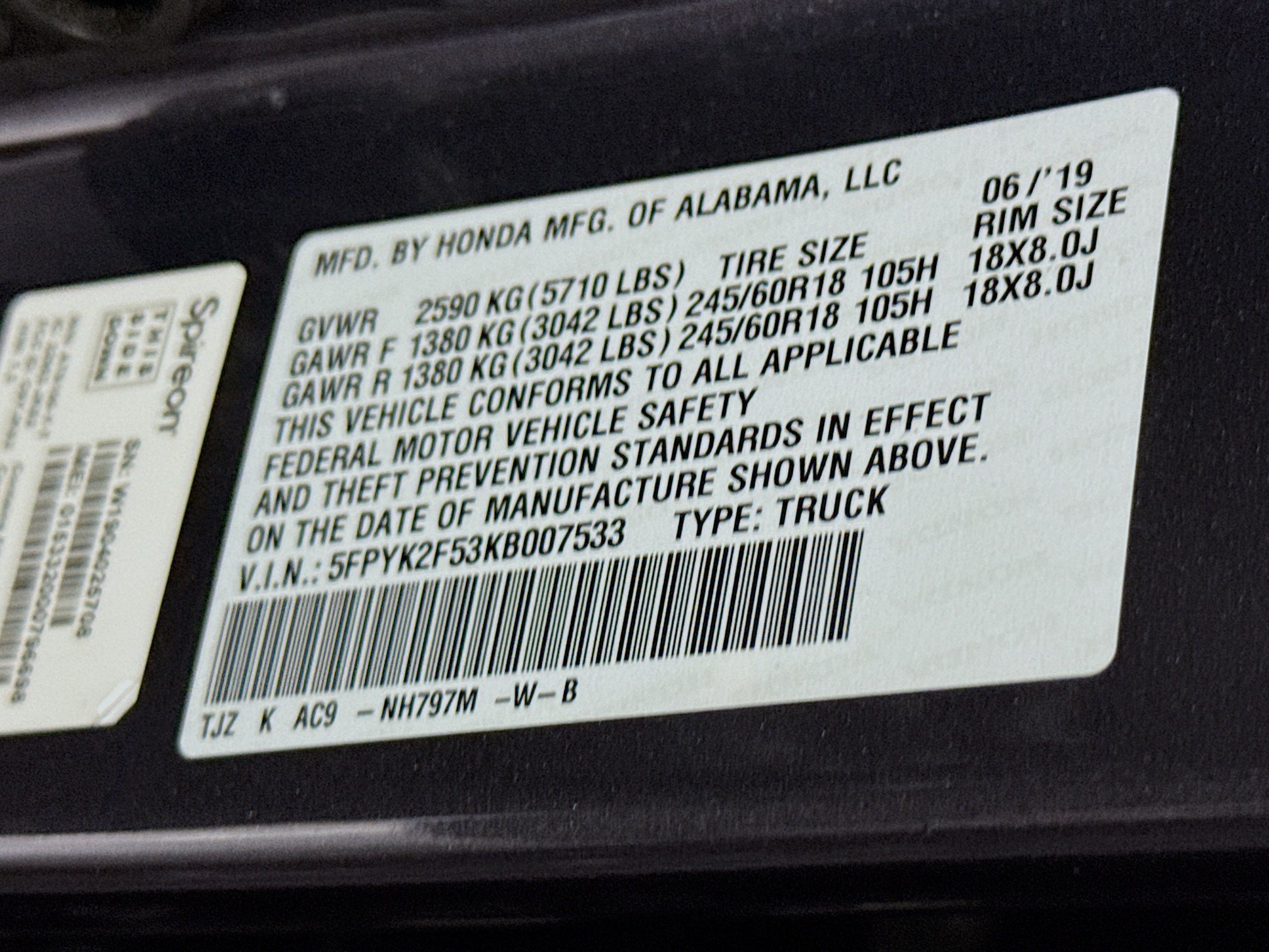 Used 2019 Honda Ridgeline RTL image 40