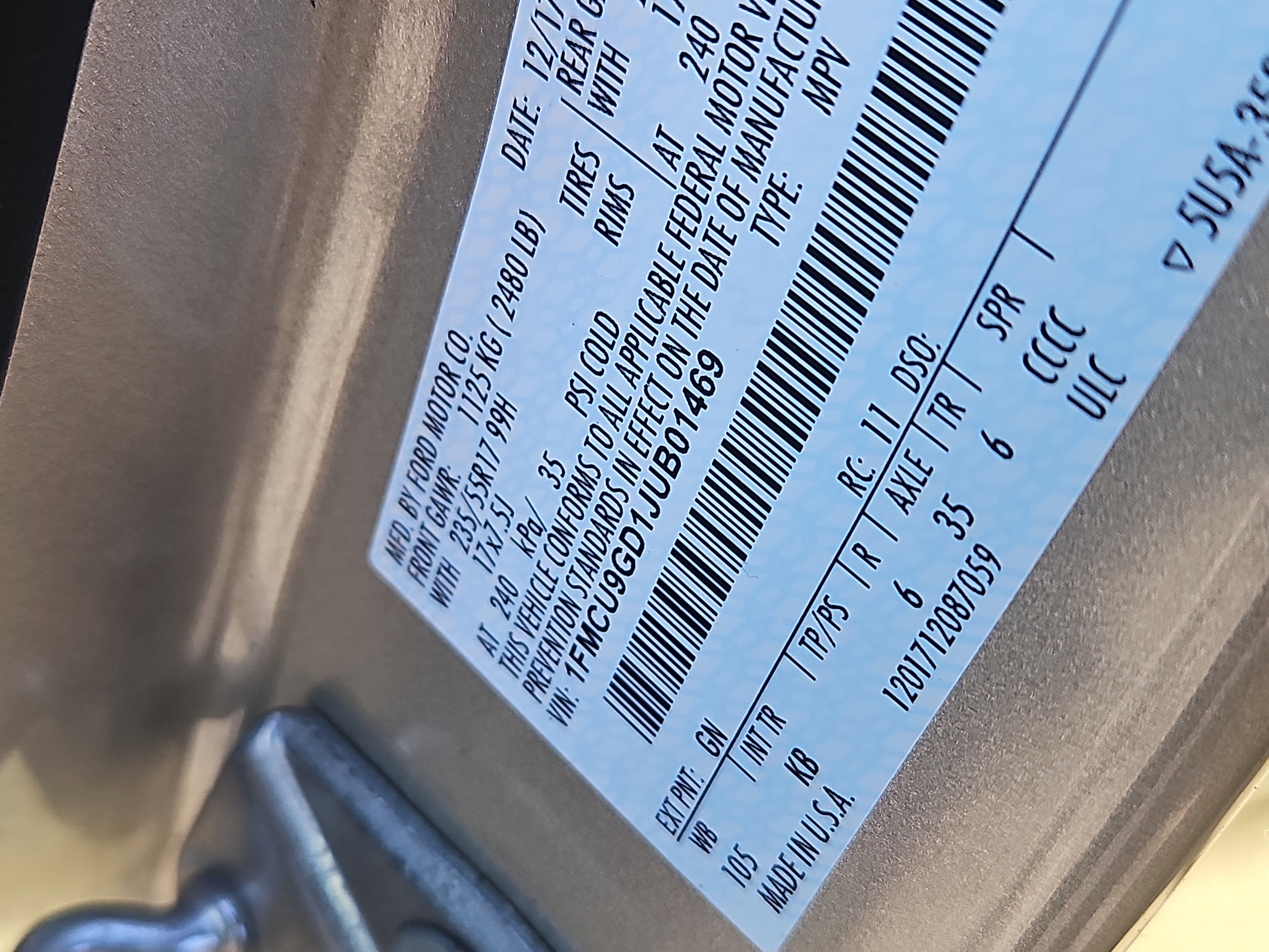 Used 2018 Ford Escape SE w/ SE Sync 3 Package image 7