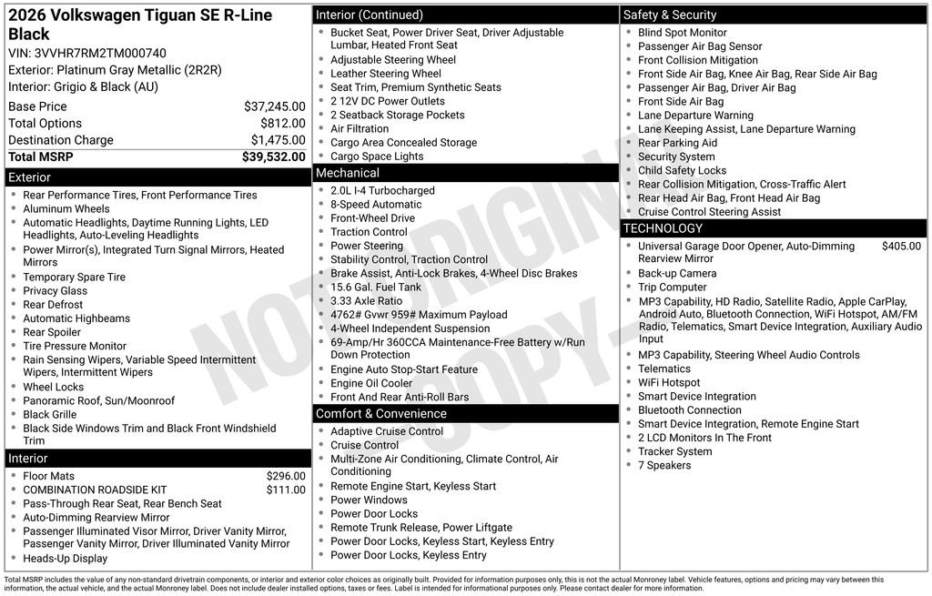 Used 2026 Volkswagen Tiguan SE R-Line FWD image 7