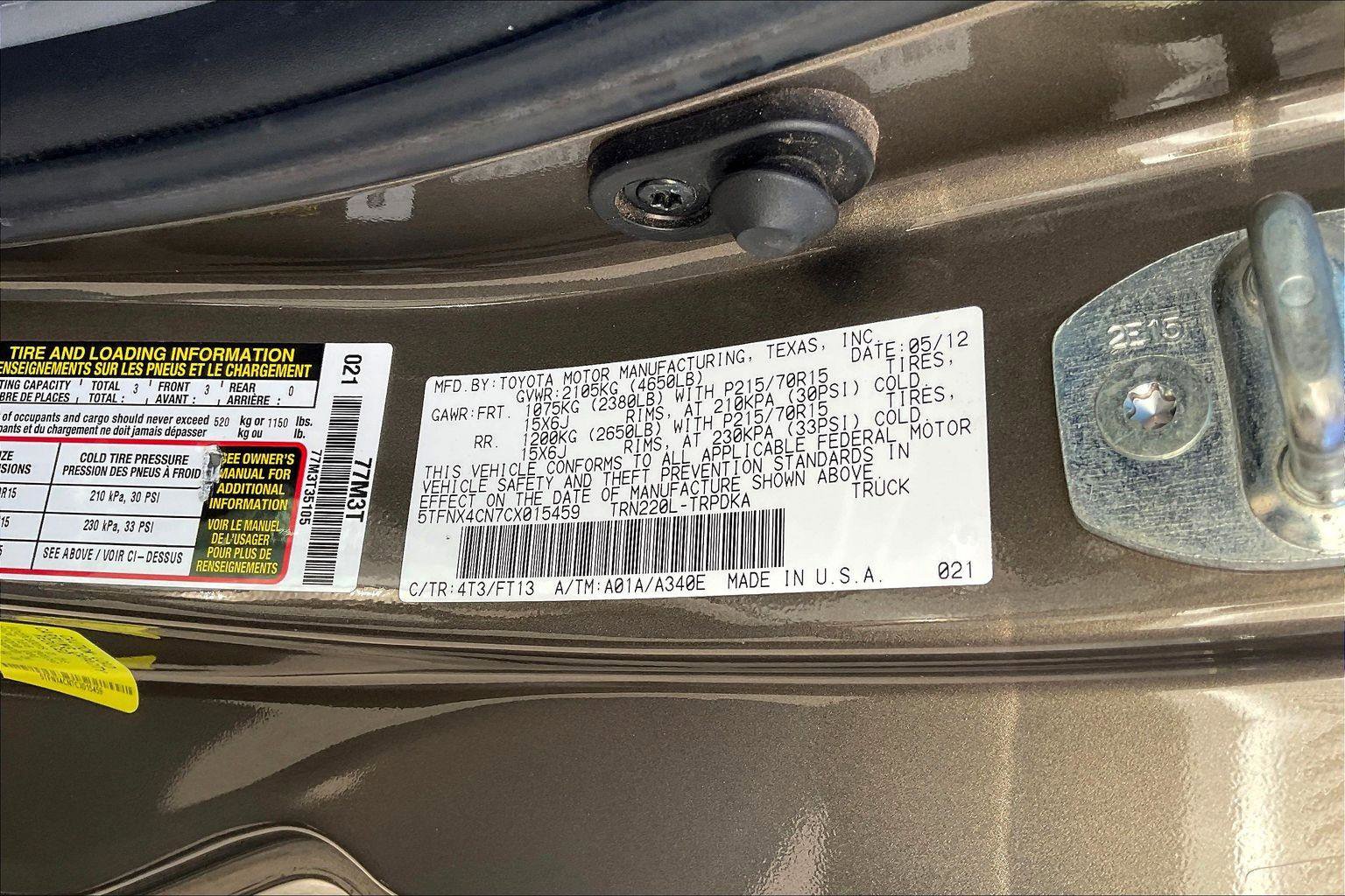 Used 2012 Toyota Tacoma 2WD Regular Cab image 29