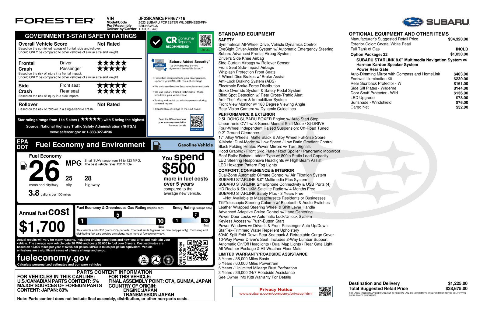 Used 2023 Subaru Forester Wilderness image 11