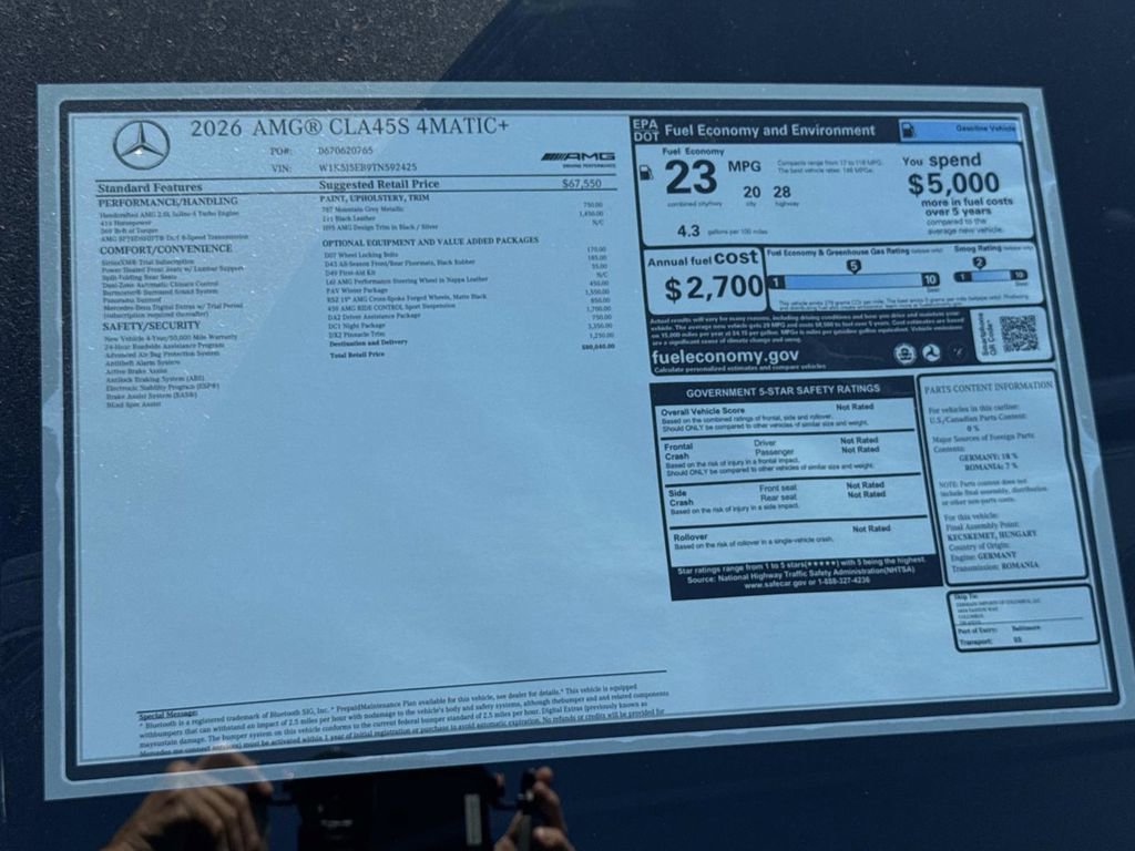 New 2026 Mercedes-Benz CLA 45 AMG CLA 45 AMGﾮ image 8