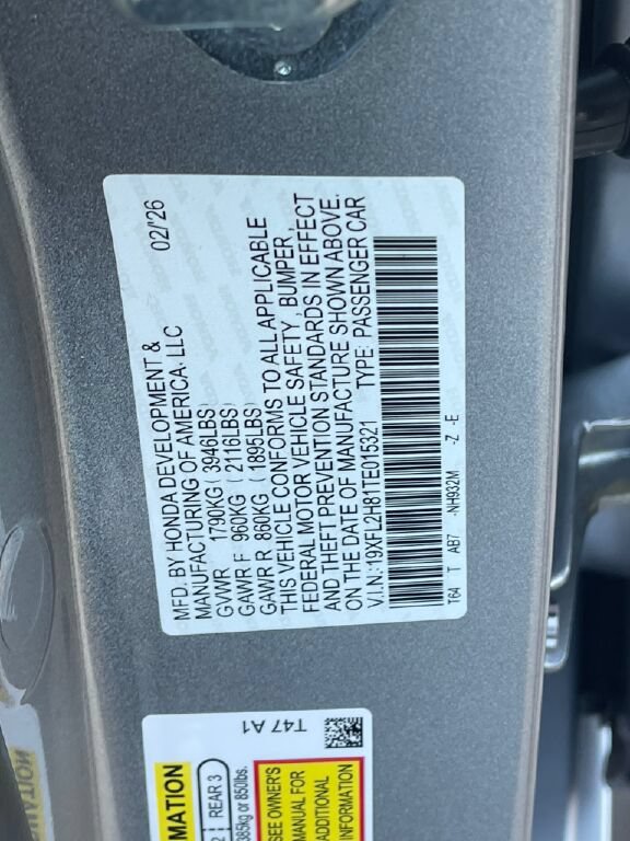 Certified 2026 Honda Civic Sport image 36