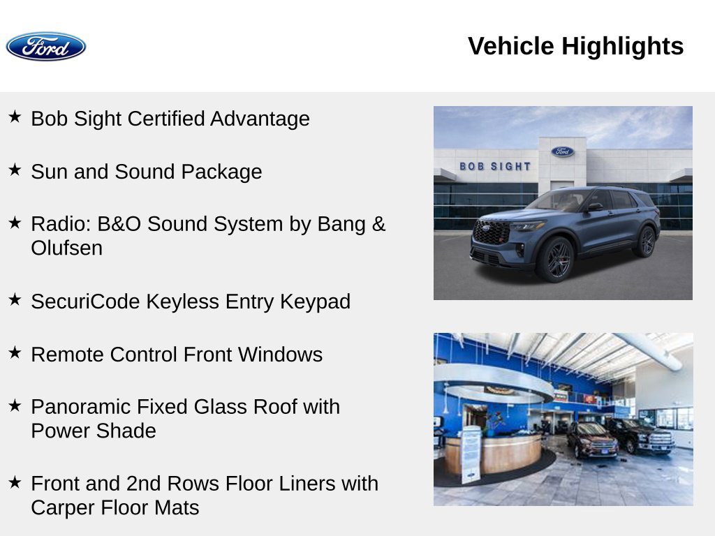 New 2026 Ford Explorer ST w/ Sun And Sound Package AWD/4WD image 2