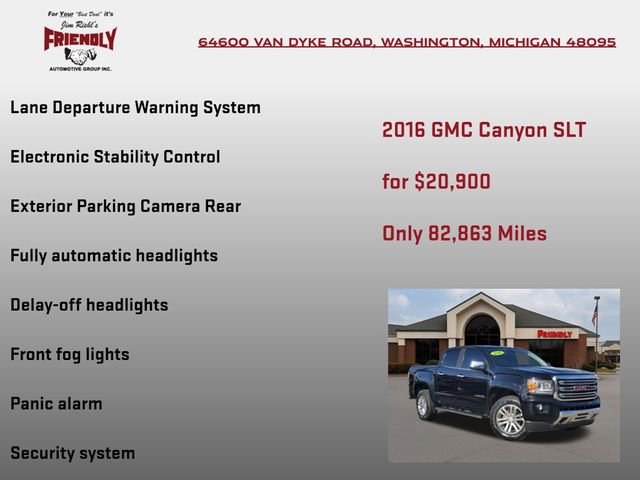 Used 2016 GMC Canyon SLT w/ Driver Alert Package image 25