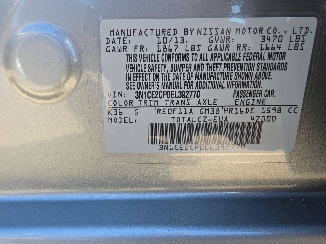 Used 2014 Nissan Versa Note S Plus FWD image 26