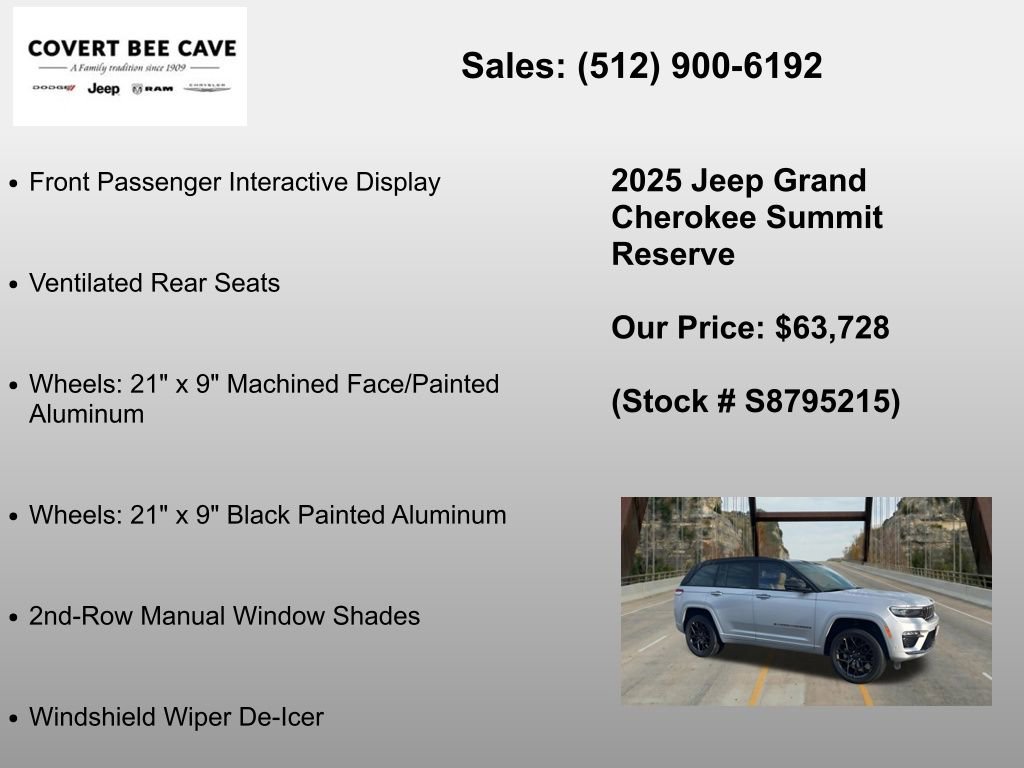 New 2025 Jeep Grand Cherokee Summit AWD/4WD image 30