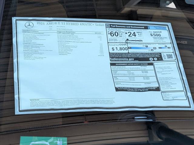 New 2026 Mercedes-Benz E 53 AMG e 4MATIC Sedan image 17