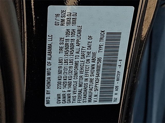 Used 2017 Honda Ridgeline RTL-T image 21