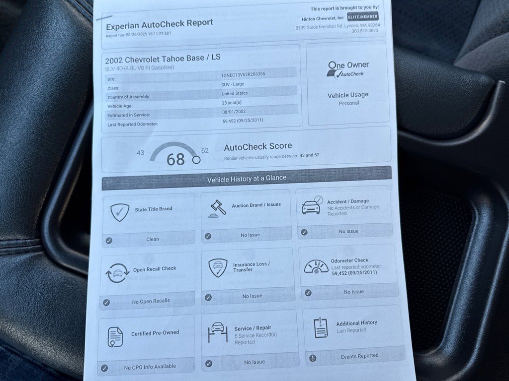 Used 2002 Chevrolet Tahoe LS image 16