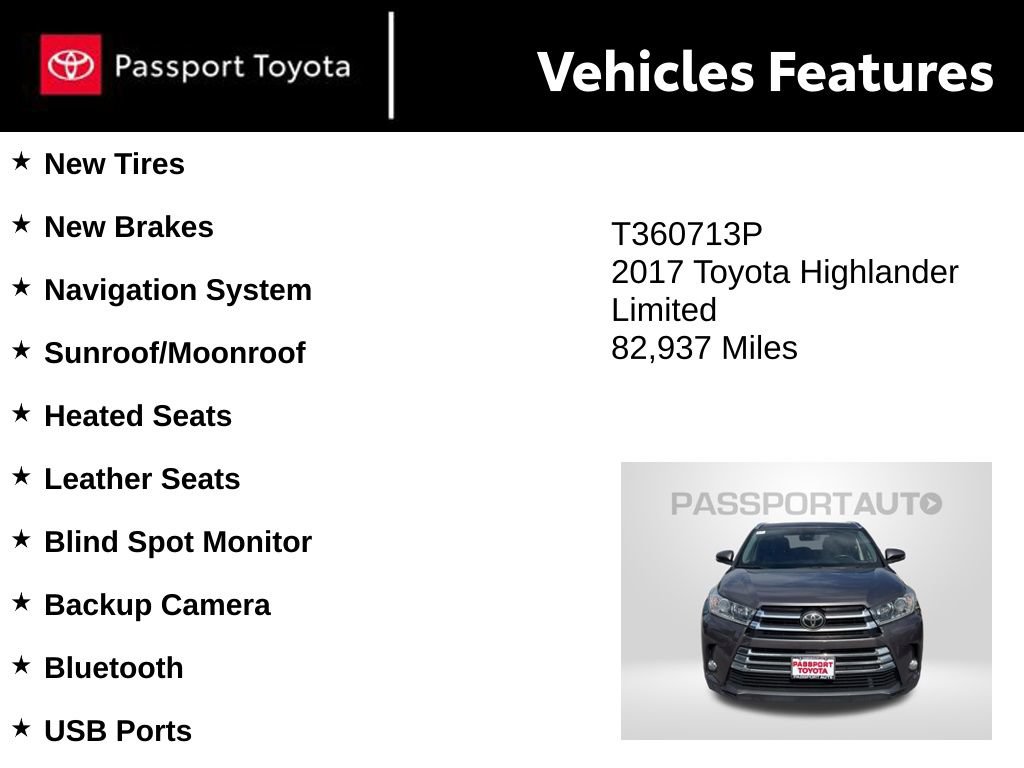 Used 2017 Toyota Highlander Limited AWD/4WD image 9
