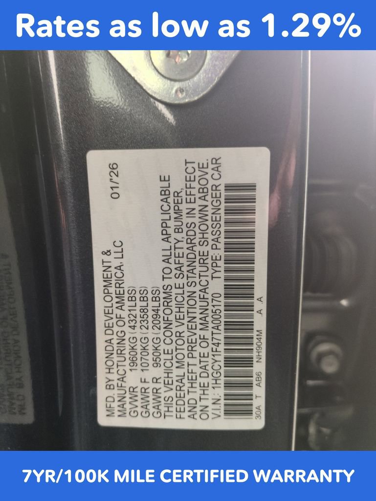 Certified 2026 Honda Accord SE image 29