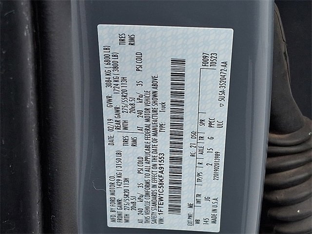 Used 2019 Ford F150 XL w/ Equipment Group 101A Mid image 18