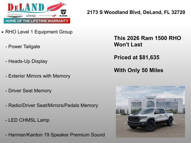 New 2026 RAM 1500 RHO w/ RHO Level 1 Equipment Group AWD/4WD image 19