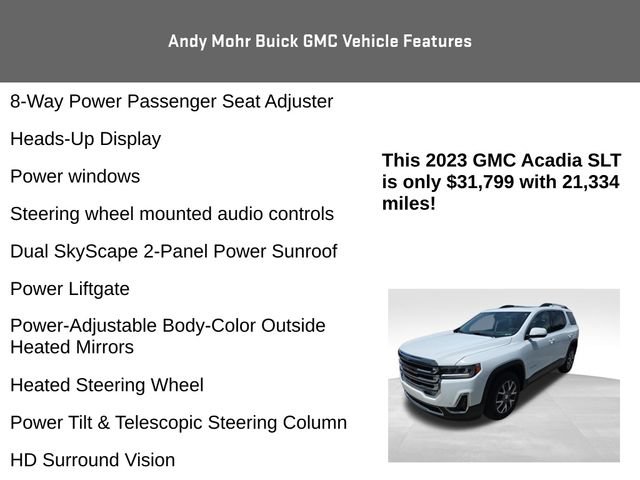 Used 2023 GMC Acadia SLT w/ Technology Package FWD image 12